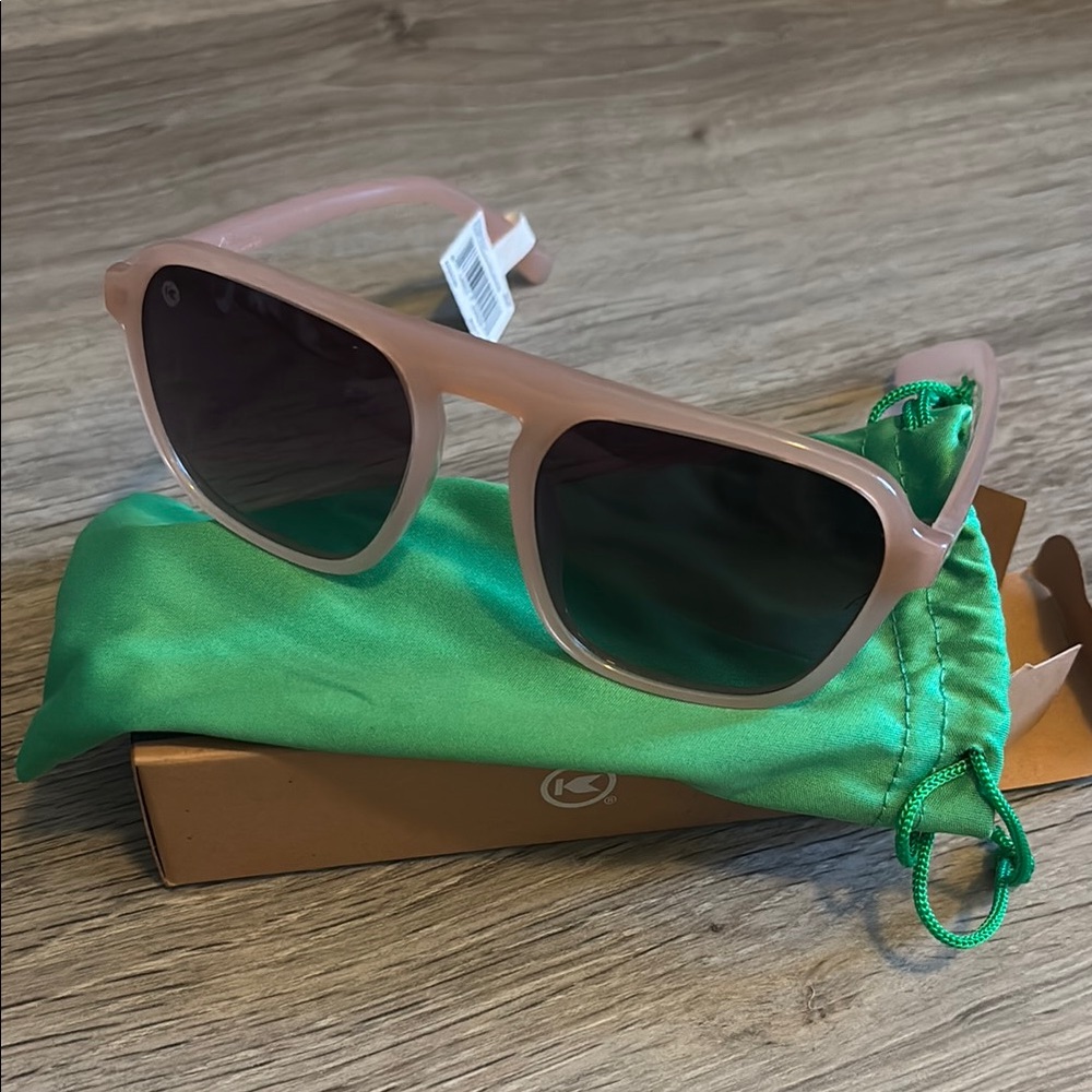 Pink Wayfarer Glasses with Soft Pouch